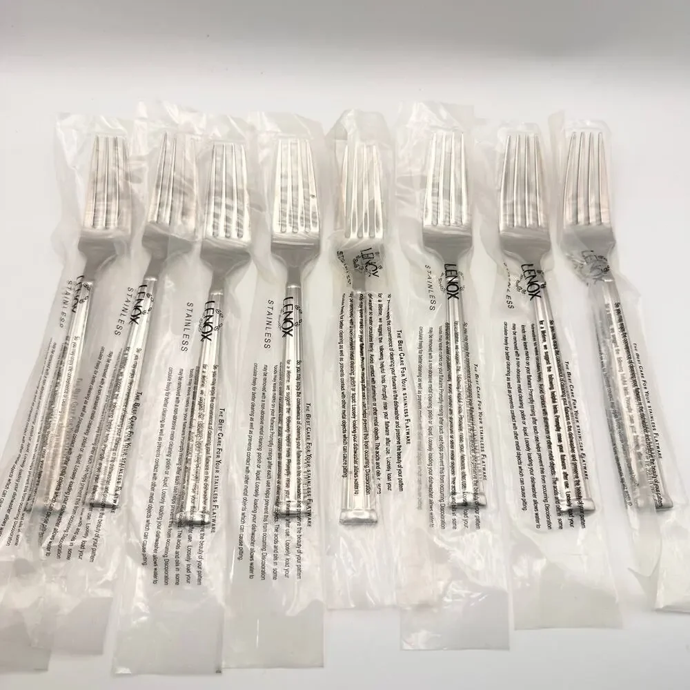 Lenox Stainless Vietnam Lanford New Salad Forks Set Flatware Replacement 8 Set